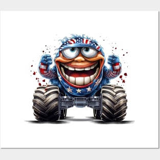 4th of July Monster Truck #4 Posters and Art